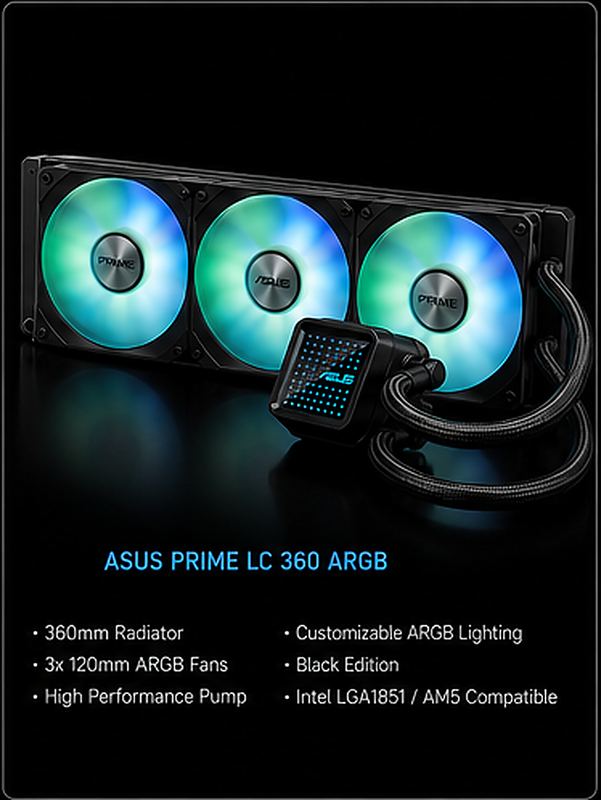 Next Gen Enthusiast Line Upgrade Kit (Gaming)Intel Core Ultra 7 270K Plus 24-Core,32GB (2x16GB) DDR5,B860-F GAMING,ASUS Prime LC 360 ARGB 360mm