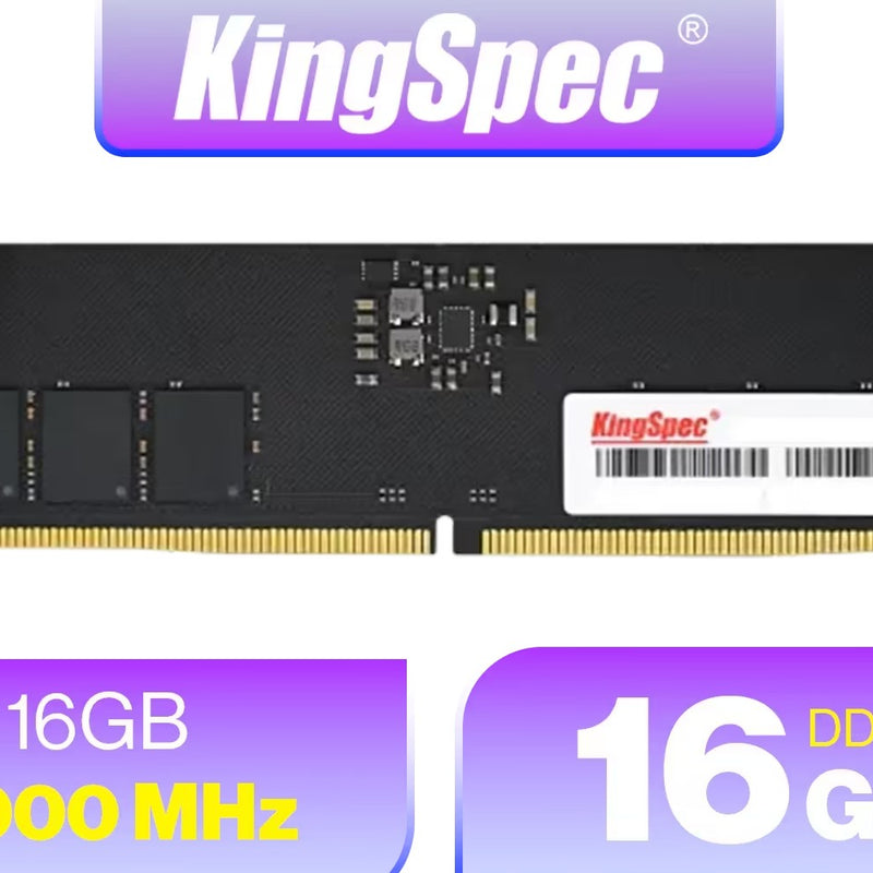 KingSpec 16GB DDR5 6000MHz memory (KS6000D5P12516G), two fitted for 32GB