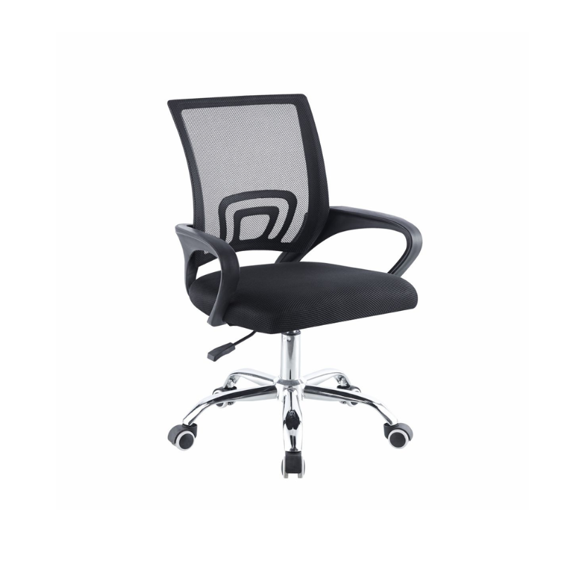 Ergonomic High Office Chair with Foot Ring and Armrests
