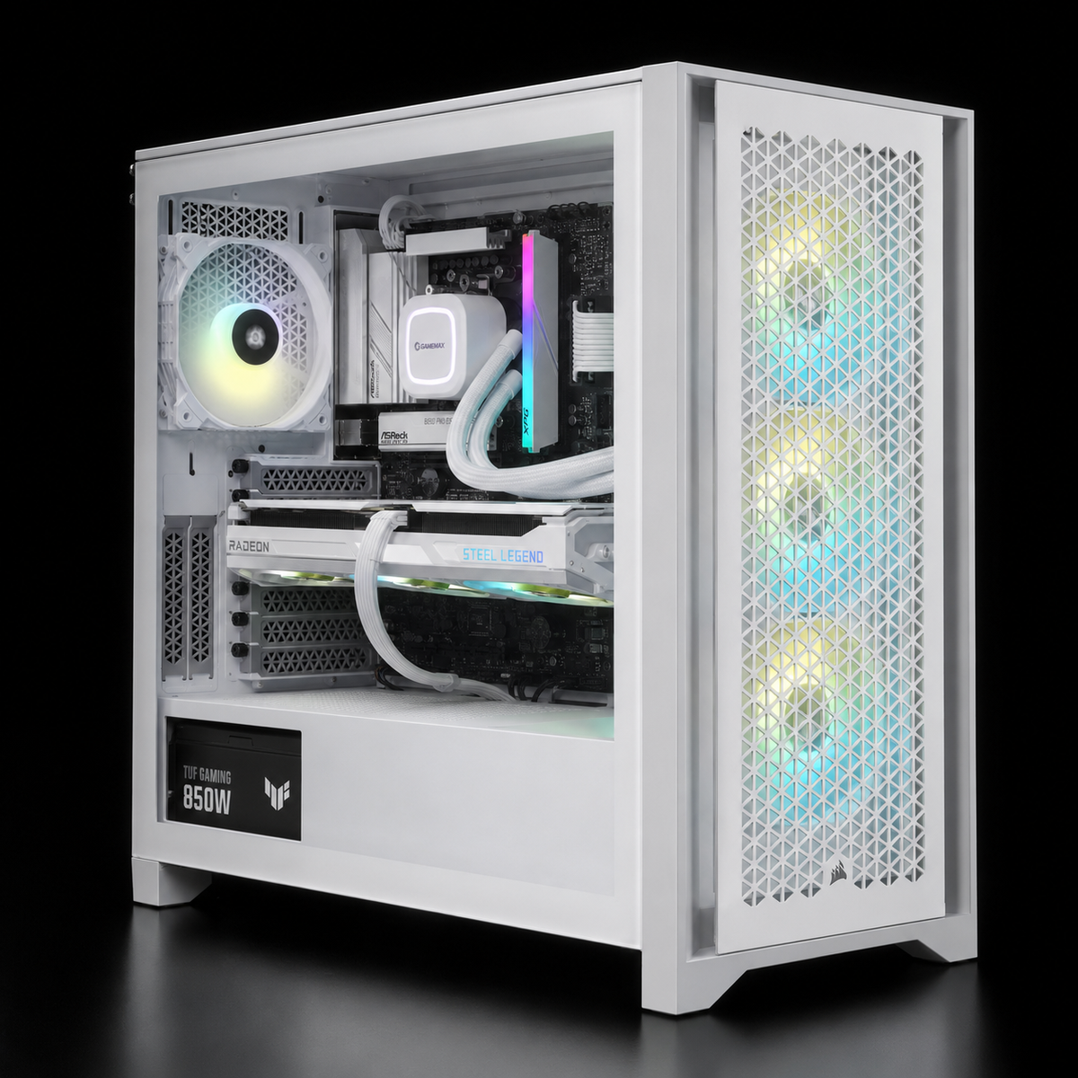 pre-built gaming pc all white - ultra core 5 - RX 9060 XT - 32 gb ddr5