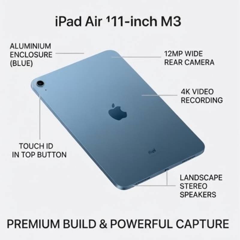 Apple iPad Air 11-inch M3 8GB 512GB Wi-Fi + Cellular Blue Tablet