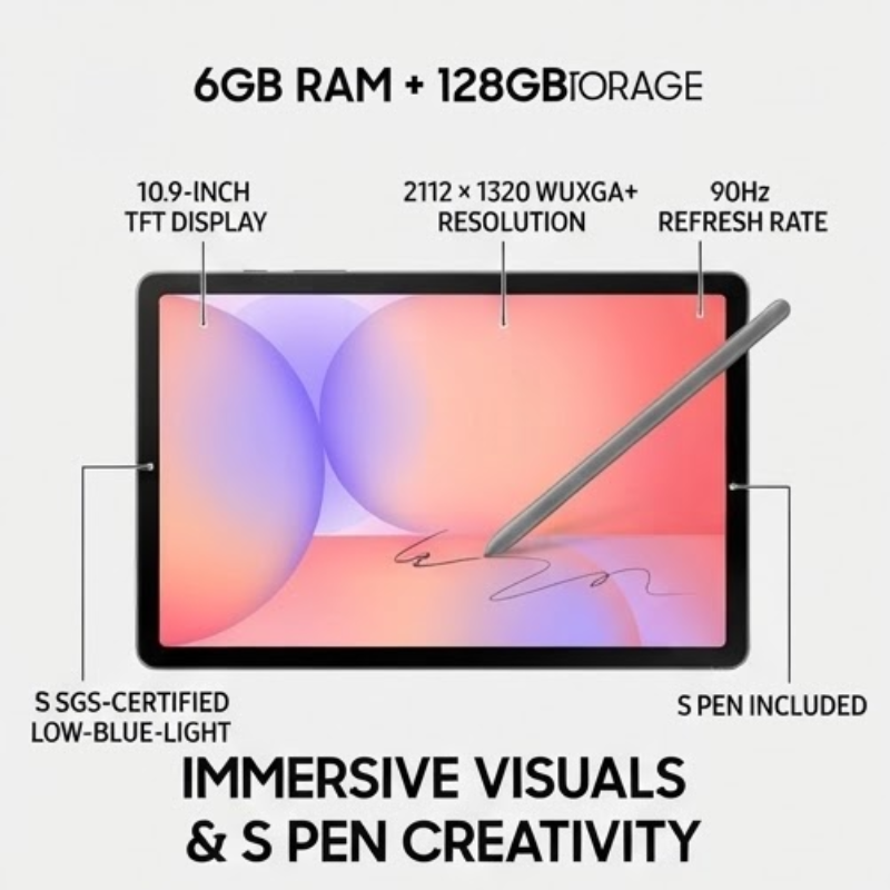 Samsung Galaxy Tab S10 Lite 10.9-inch Wi-Fi 6GB 128GB Gray Tablet with S Pen