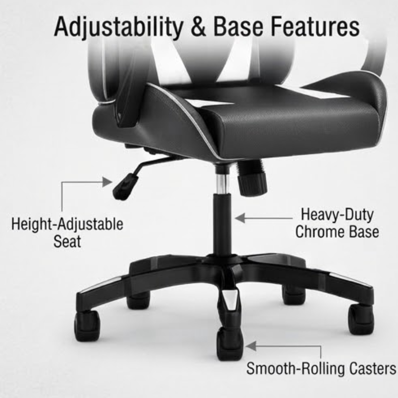 Racing Style Gaming Office Chair with Headrest and Lumbar Support