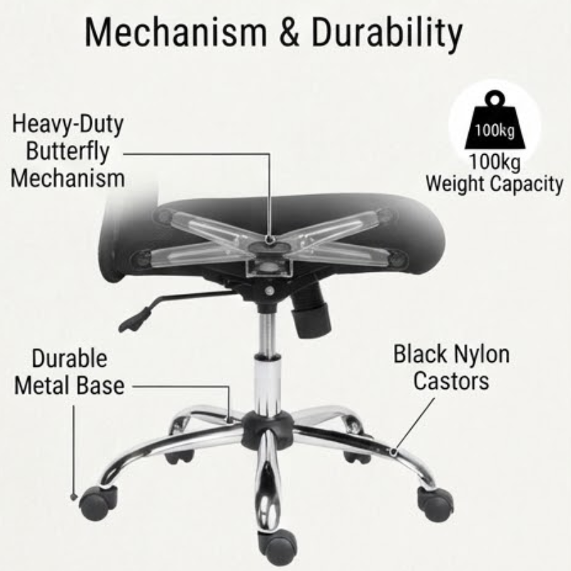 Ergonomic High-Back Office Chair with Mesh Back and Lumbar Support