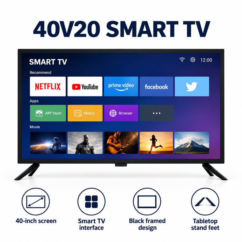 Condere 40V20 40-inch HD Ready Android Smart LED TV with Wi-Fi