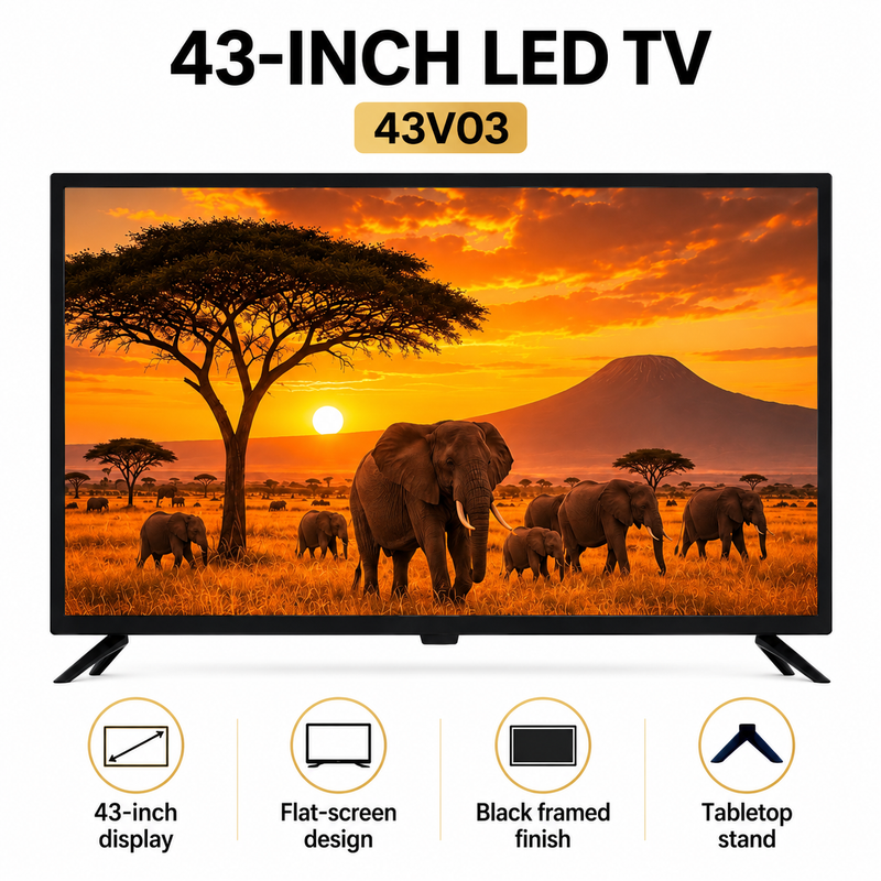 Condere 43V03 43-Inch LED Flat Screen TV with HDMI & USB