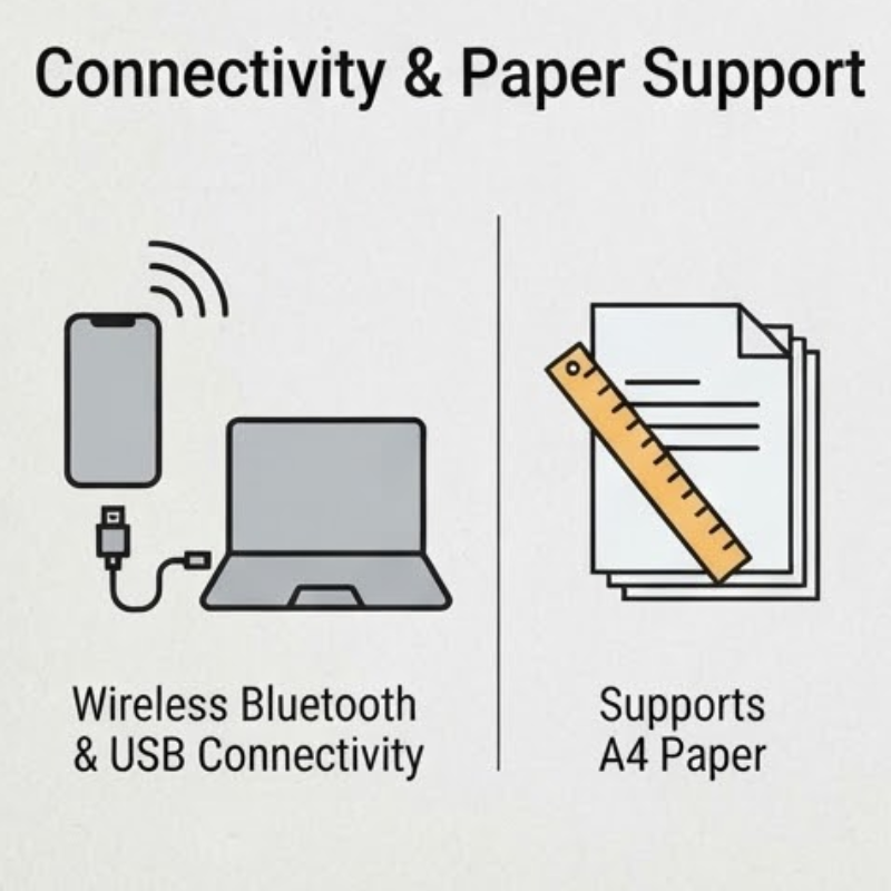 Phomemo M08F Portable A4 Wireless Inkless Thermal Printer