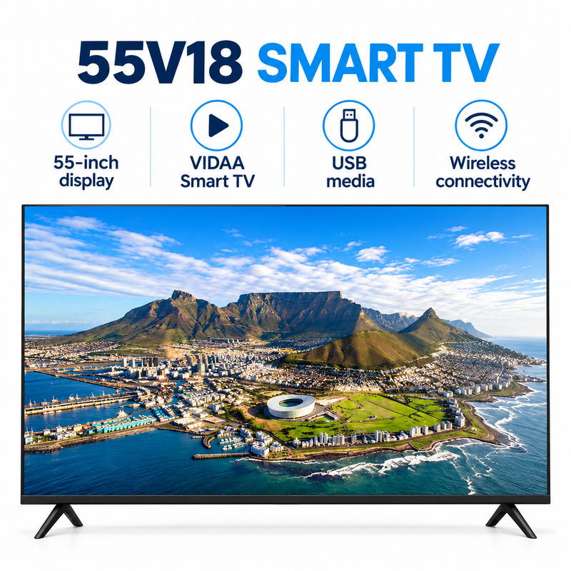 Condere Plus 55V18 55-inch 4K UHD VIDAA Smart LED TV with Wi-Fi