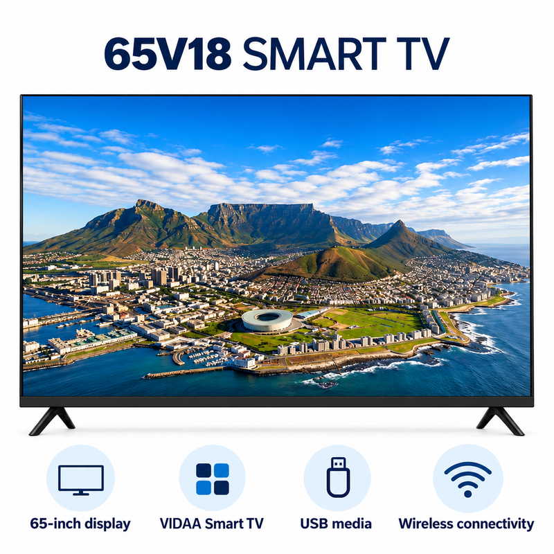 Condere Plus 65V18 65-inch 4K UHD VIDAA Smart LED TV with Wi-Fi and Bluetooth