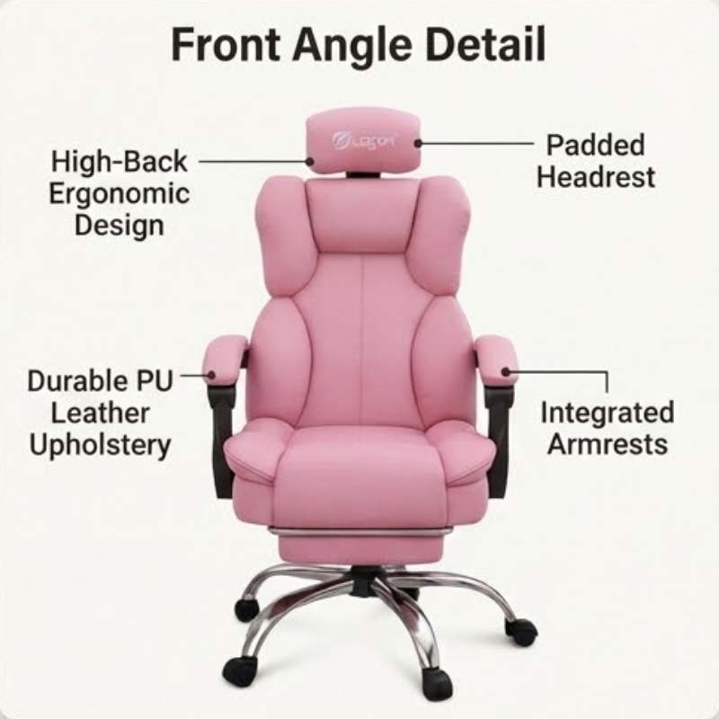 Ergonomic High-Back Executive Recliner Office Chair with Footrest