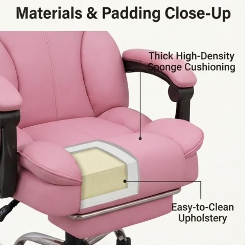 Ergonomic High-Back Executive Recliner Office Chair with Footrest