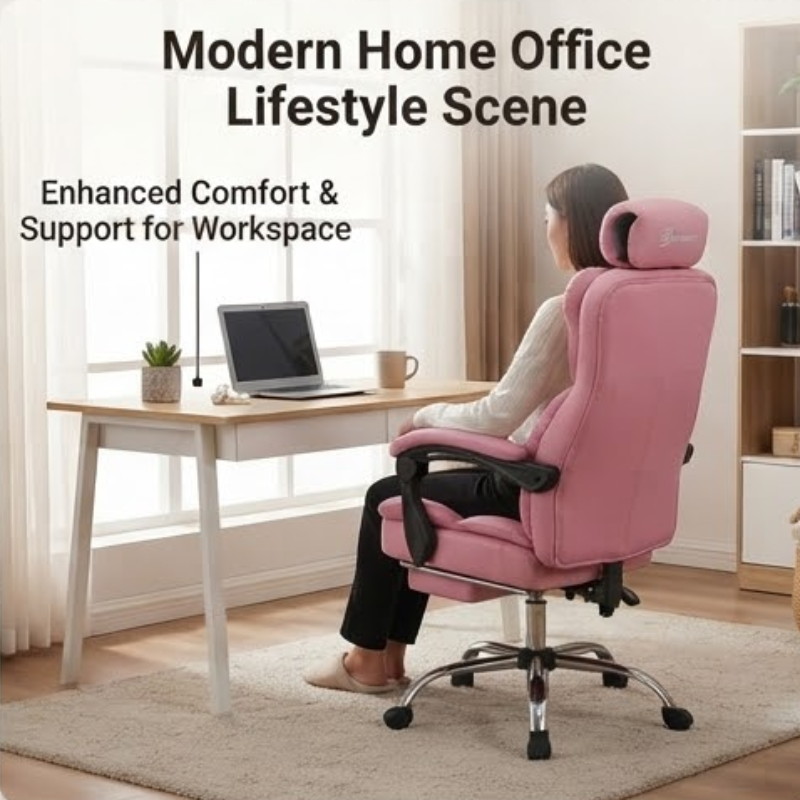 Ergonomic High-Back Executive Recliner Office Chair with Footrest