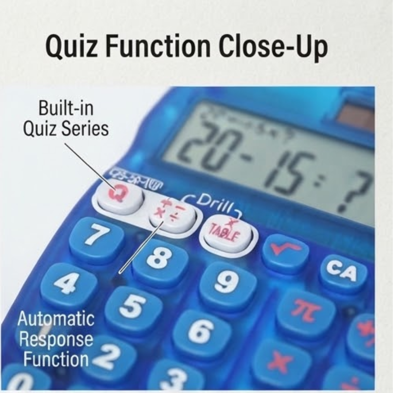 Sharp EL-S25 Blue Mental Maths Quiz Calculator
