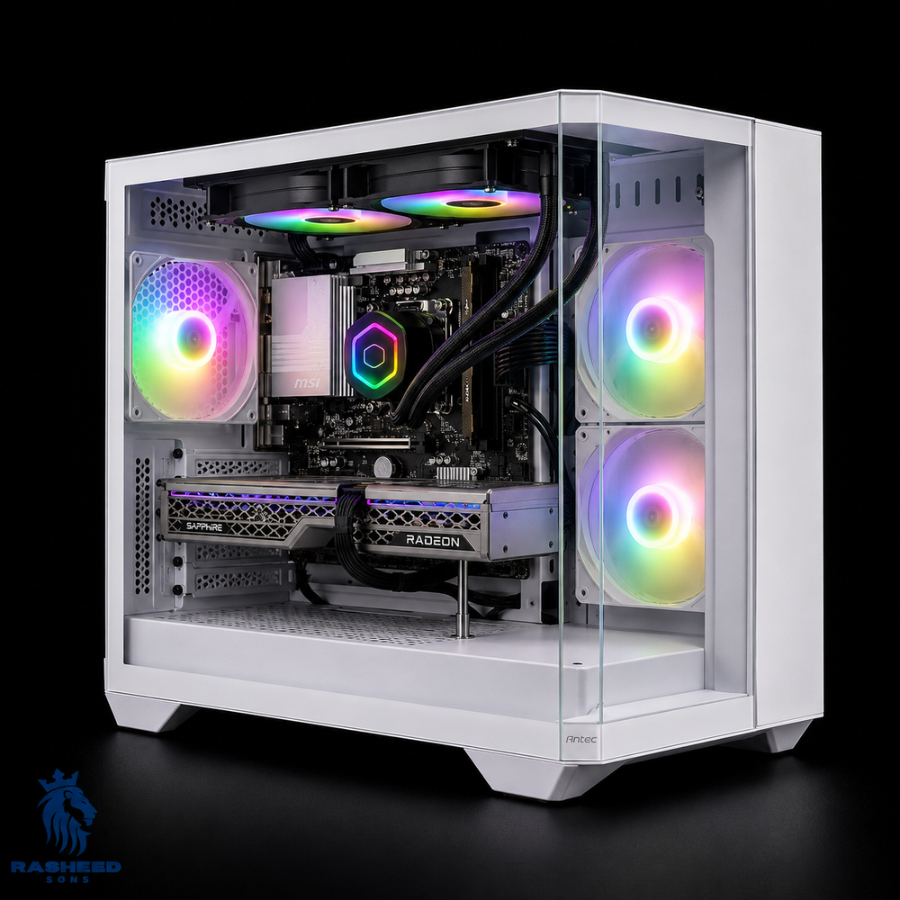 4k Small Form Factor Gaming PC Intel Core Ultra 5 250KF Plus Gaming PC | Sapphire RX 9060 XT 16GB | 16GB DDR5 | M.2 SSD | 850W Gold | White ARGB Build