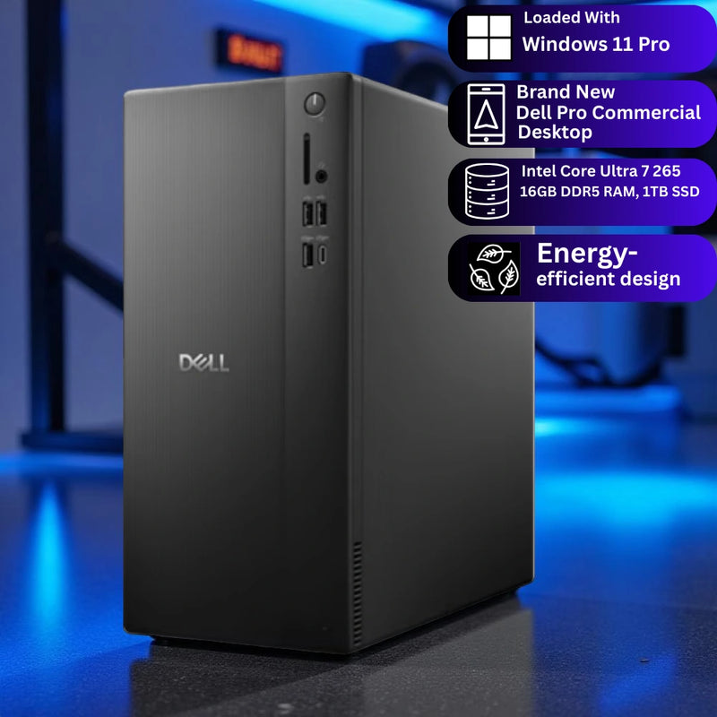 Dell Tower ECT1250 – Intel Core Ultra 7 265 | 16GB DDR5 RAM | 1TB SSD | Windows 11 Home