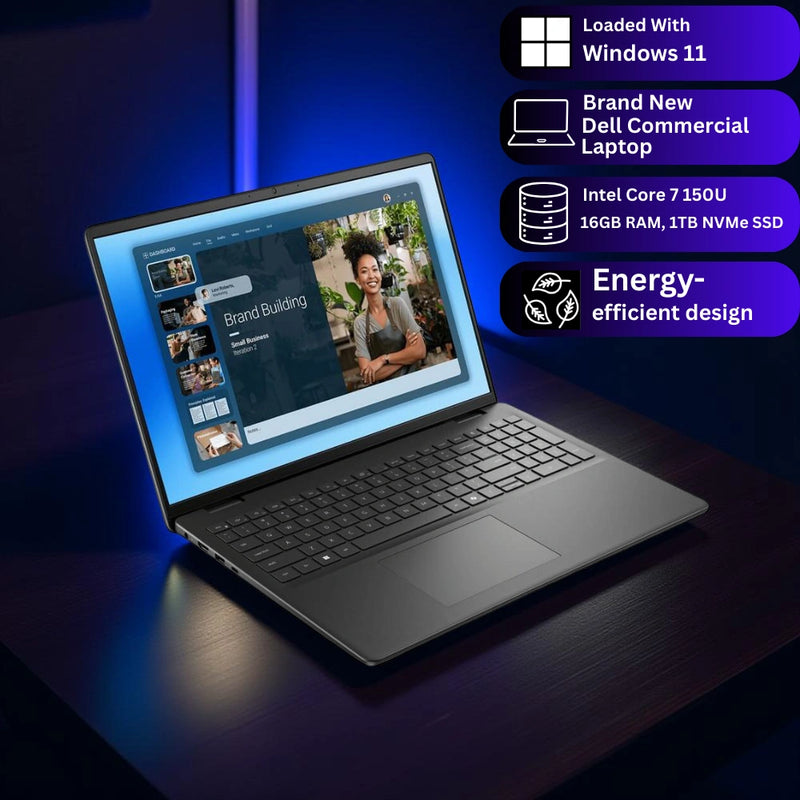 Dell 16 DC16250 – Intel Core 7 150U | 16GB DDR5 RAM | 1TB SSD | 16″ WUXGA | Windows 11 Pro