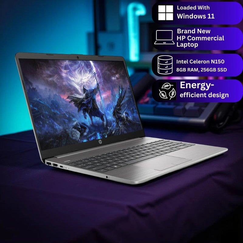 HP 250RT G9 – Intel Celeron N150 | 8GB RAM | 256GB SSD | 15.6″ HD | Windows 11 Home | Brand New