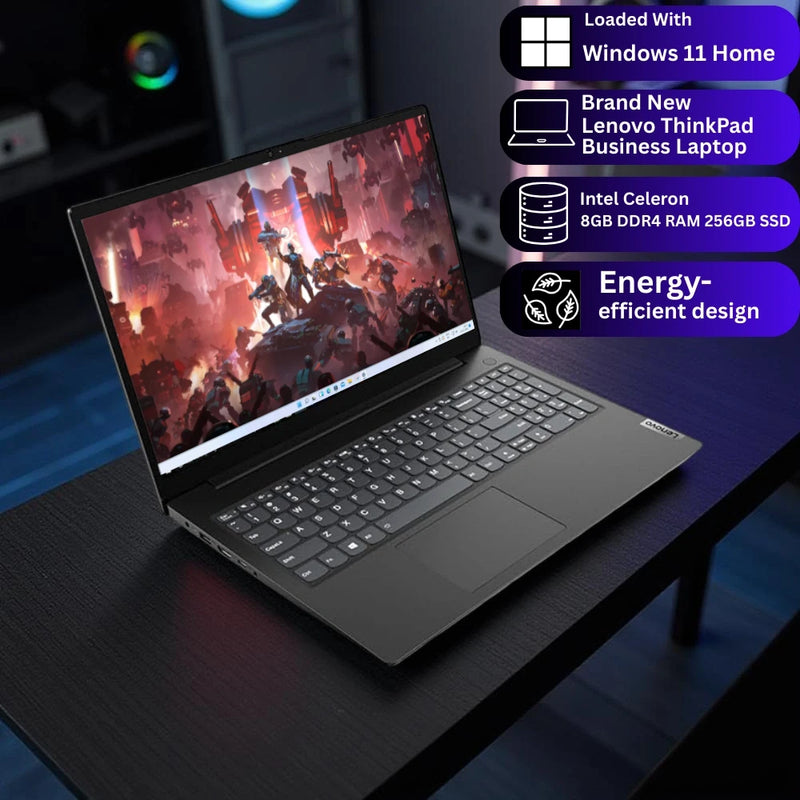 Lenovo ThinkPad V15 Gen 2 – Intel Celeron N4500 | 8GB RAM | 256GB SSD | 15.6″ FHD | Windows 11 Home | 1-Year Carry-In Warranty