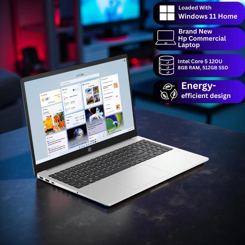 HP 250R G10 – Intel Core 5 120U | 8GB RAM | 512GB SSD | 15.6″ FHD | Windows 11 Pro | 1-Year Warranty