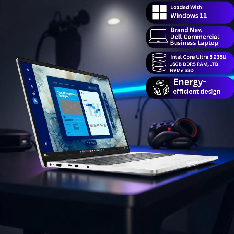 Dell Pro 16 Plus – Intel Core Ultra 5 235U | 16GB DDR5 RAM | 1TB SSD | 16″ FHD+ | Windows 11 Pro | 3-Year ProSupport Warranty