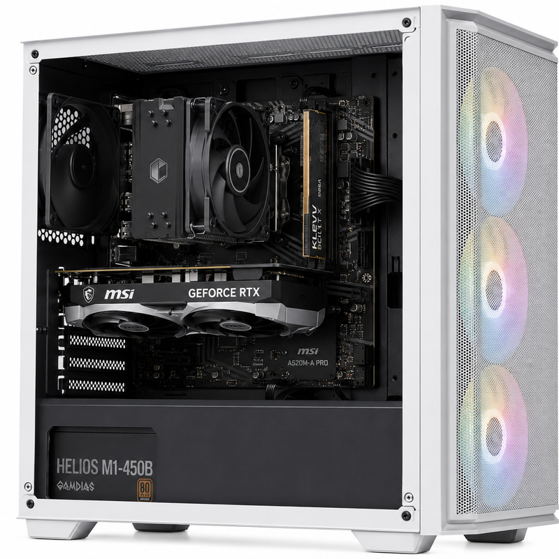 (Pre-Built) Budget Gaming PC Ryzen 5 3400G, 8GB ddr4, MSI RTX 5050 Ventus 2X OC