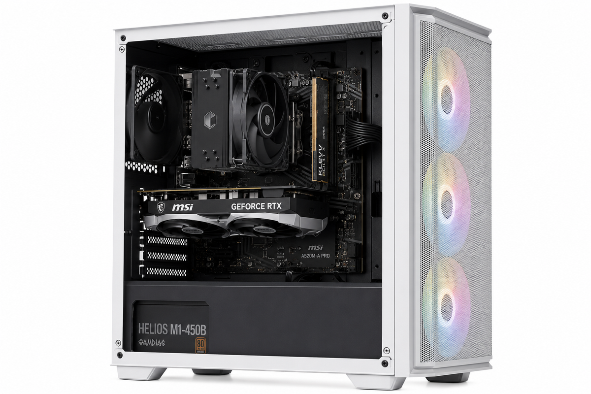 (Pre-Built) Budget Gaming PC Ryzen 5 3400G, 8GB ddr4, MSI RTX 5050 Ventus 2X OC