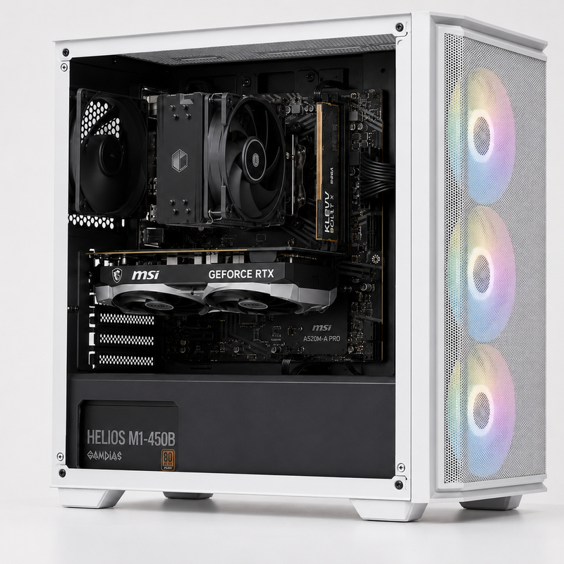 (Pre-Built) Budget Gaming PC Ryzen 5 3400G, 8GB ddr4, MSI RTX 5050 Ventus 2X OC