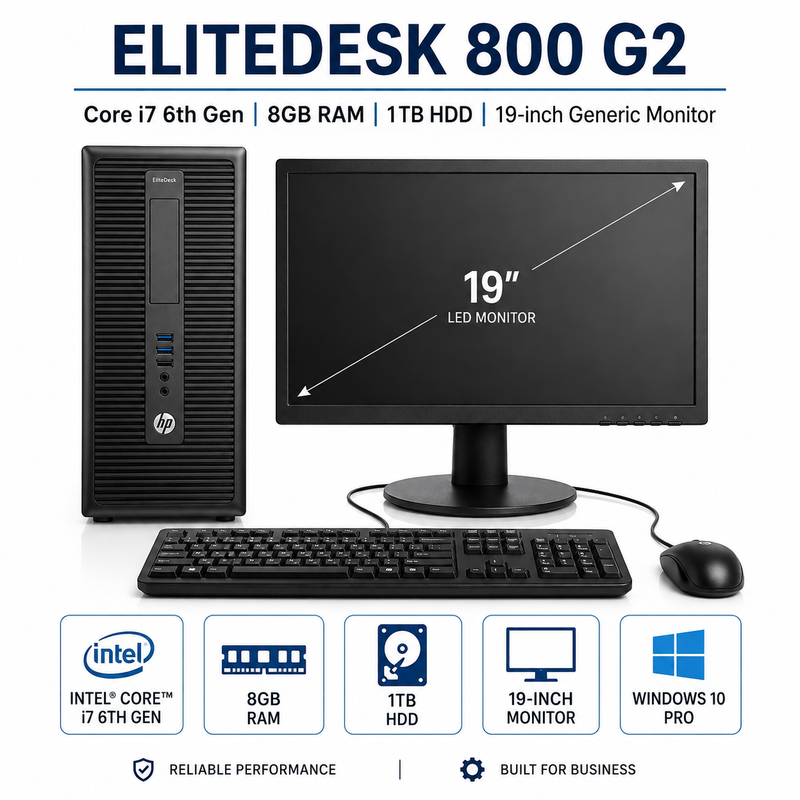 Refurbished HP EliteDesk 800 G2 Desktop