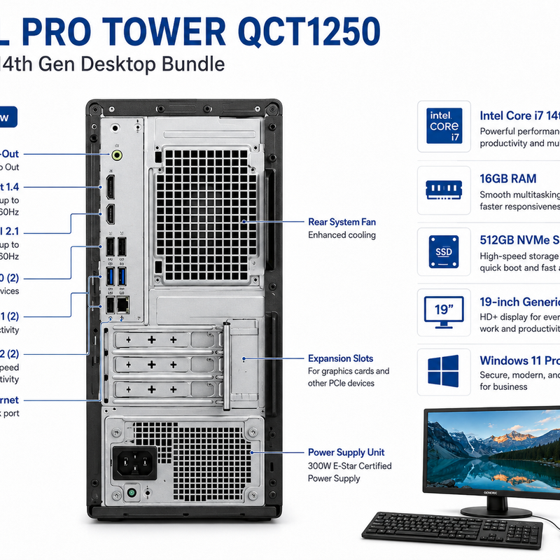Refurbished Dell Pro Tower QCT1250