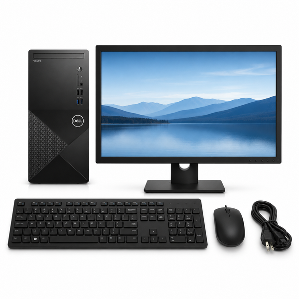 Refurbished Dell Vostro 3910 Tower – Intel Core i5-12500 up to 4.40GHz – 4GB RAM – 1TB HDD – 19″ Monitor Bundle