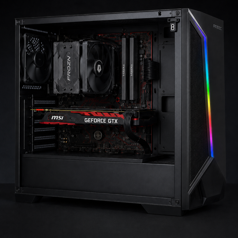 Refurbished Gaming pc - AMD Ryzen 7 1700 - MSi GTX 1070TI - 8gb ram