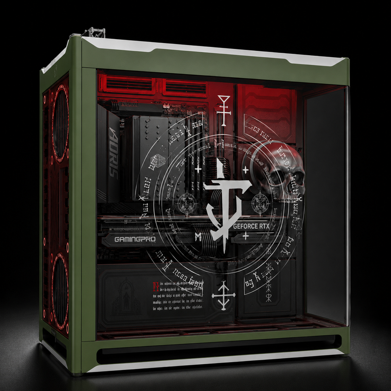 Limited edition DOOM Themed Gaming PC Ryzen 9 9900x,32 GBs Ram, RTX 5070 Ti