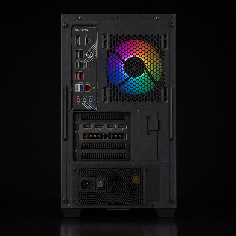 1080p Gaming PC RGB AMD Ryzen 5 Gaming Desktop PC | Radeon RX 7600 8GB | 16GB RAM | 512GB NVMe SSD | 240mm Liquid Cooling