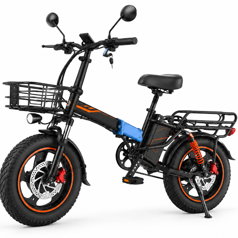 P3 Foldable Electric Bike 1000W 60V 20Ah – Black