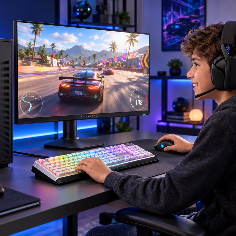 HP OMEN 35L Core Ultra 7 270K 32GB 1TB RTX 5080 Gaming Bundle with Alienware 27-inch QD-OLED Monitor and Accessories