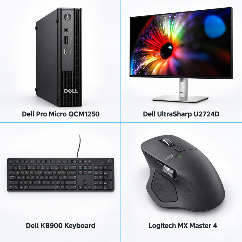 Dell Pro Micro Core Ultra 7 16GB 512GB Desktop Bundle with 27-inch Monitor