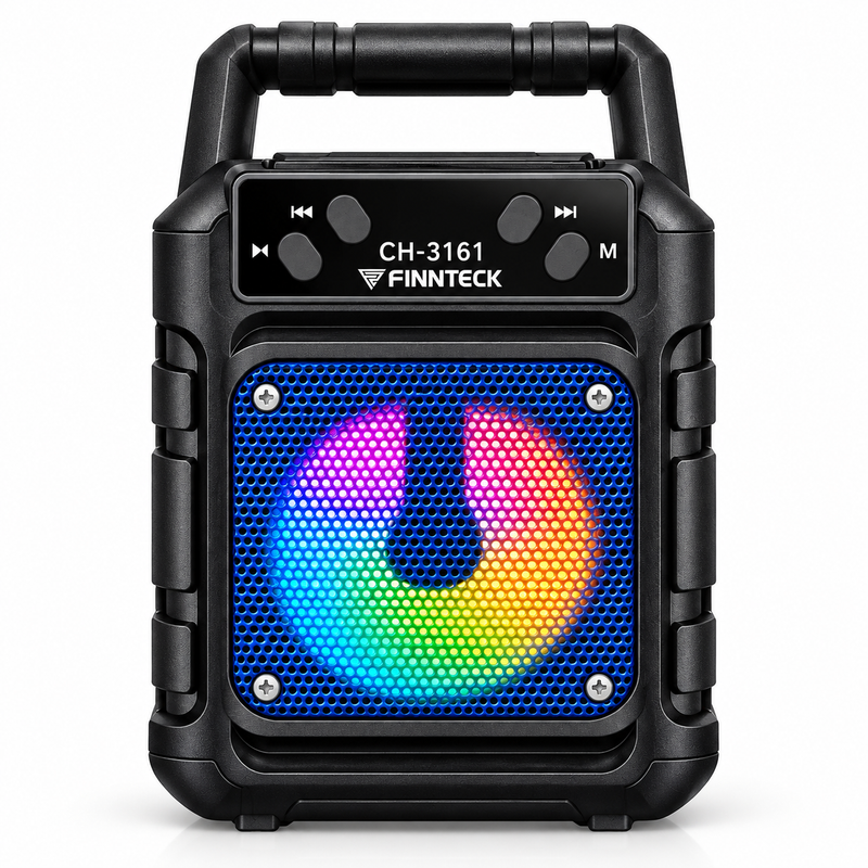 Finnteck CH-3161 10W Portable Bluetooth Speaker with LED Lights