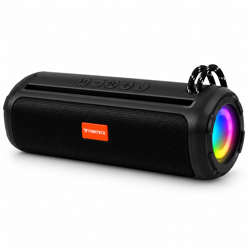 Finnteck CH-3222 8W Portable Bluetooth Speaker with LED Lights