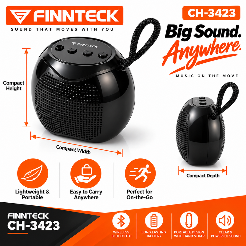 Finnteck CH-3423 5W Portable Bluetooth Speaker