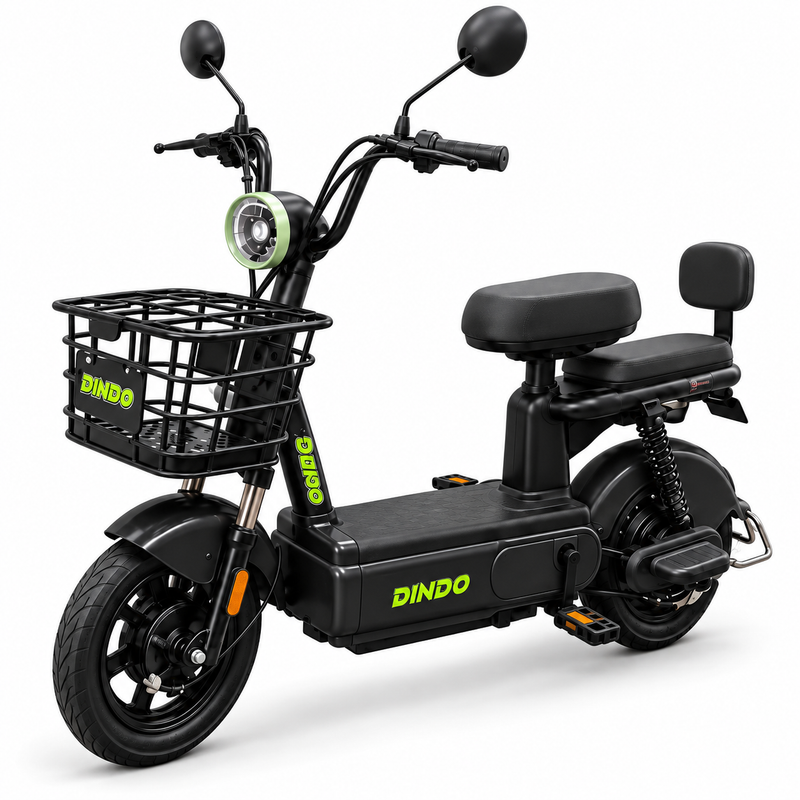 Dindo C4 Electric Motorbike with Dual Seat & Front Basket