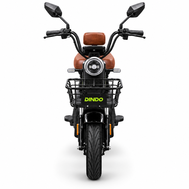 Dindo C2 E-Motor Electric Bike with Dual Seat & Front Basket – Black