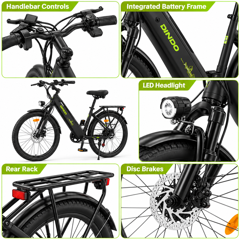 Dindo P6 Electric Bicycle – Black