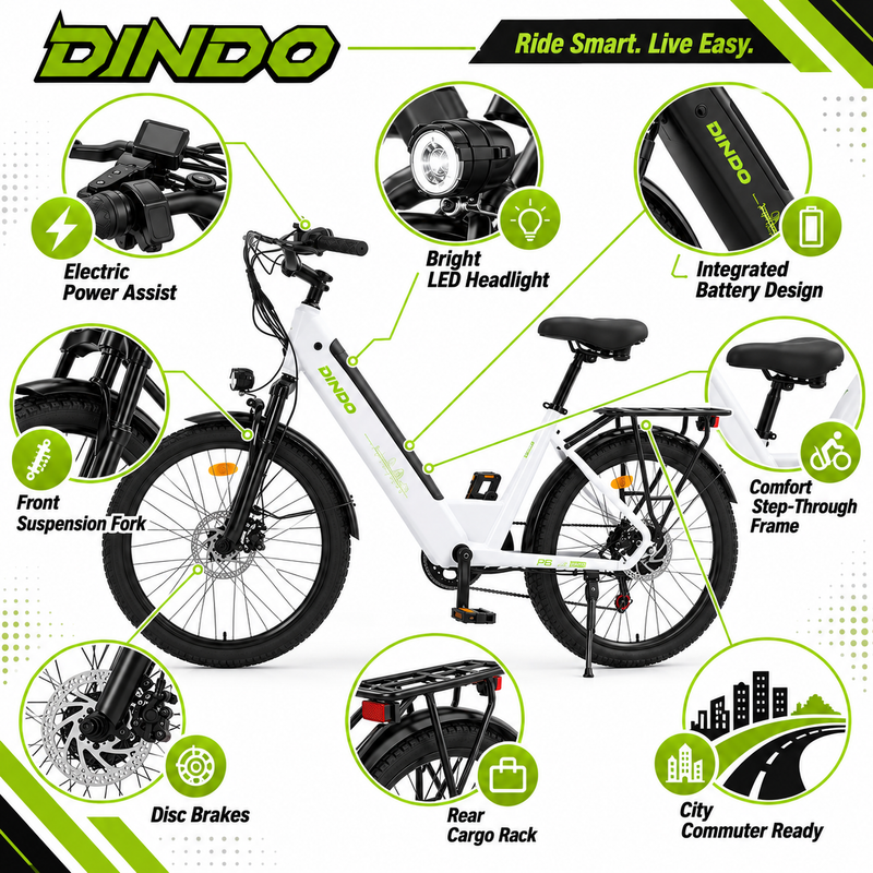 Dindo P6 Electric Bicycle – White