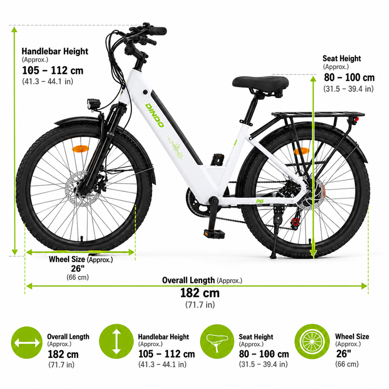 Dindo P6 Electric Bicycle – White