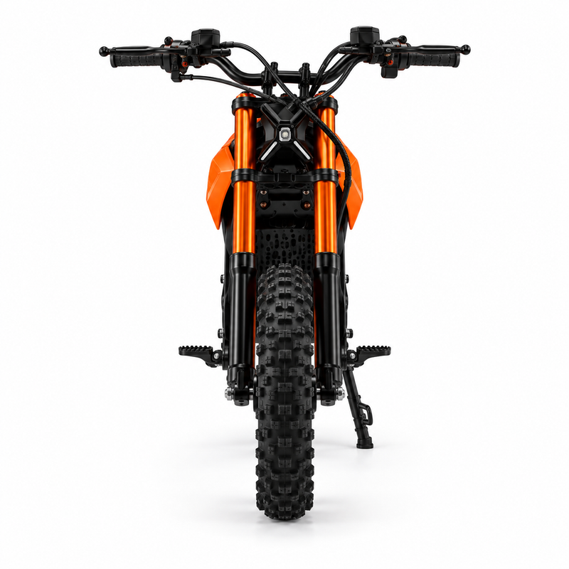 F2 Electric Dirt Bike – 12” Rear / 14” Front Wheel – Orange