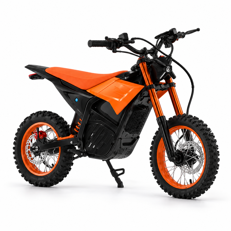 F2 Electric Dirt Bike – 12” Rear / 14” Front Wheel – Orange