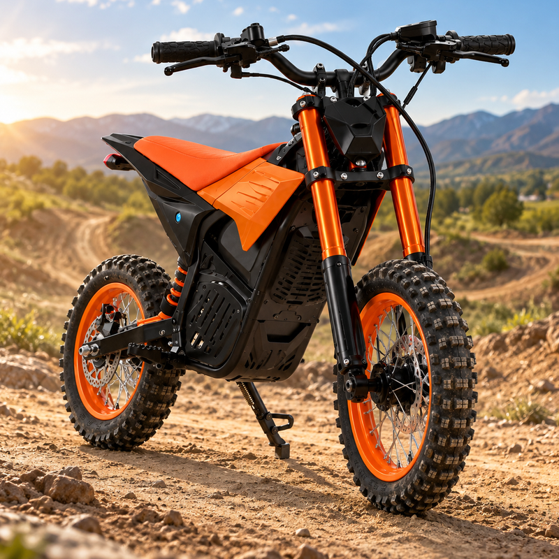F3 Electric Dirt Bike – 14” Rear / 17” Front Wheel – Orange