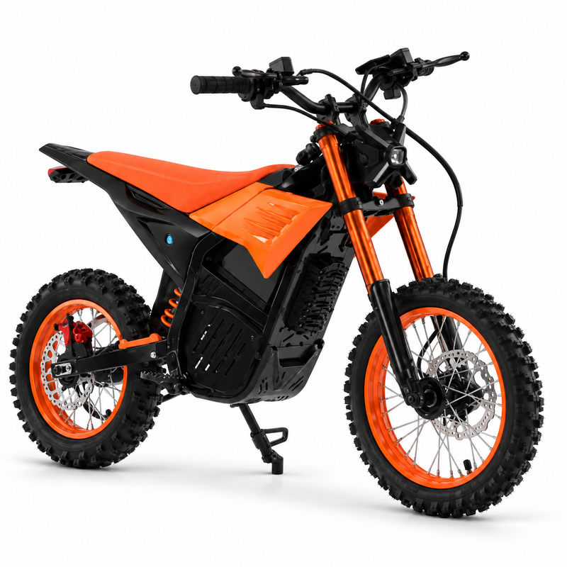 F4 Electric Dirt Bike – 17” Rear / 19” Front Wheel – Orange