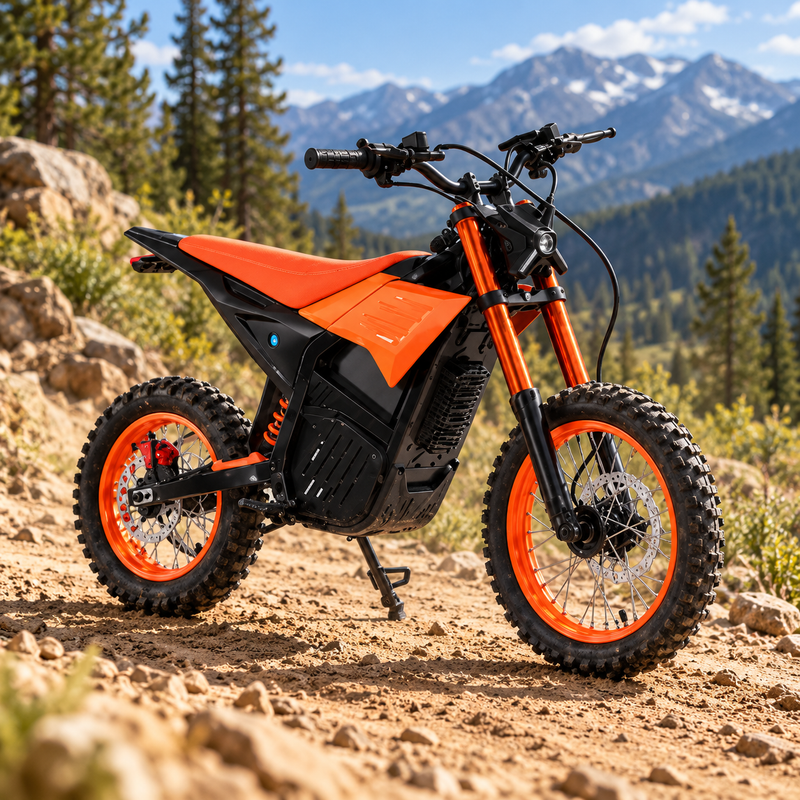 F4 Electric Dirt Bike – 17” Rear / 19” Front Wheel – Orange