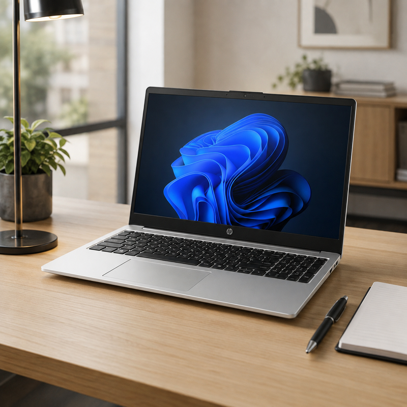 HP 250R G10 15.6-inch FHD Business Laptop – Intel Core 5 120U, 16GB DDR4, 512GB NVMe SSD, Windows 11 Pro – Turbo Silver